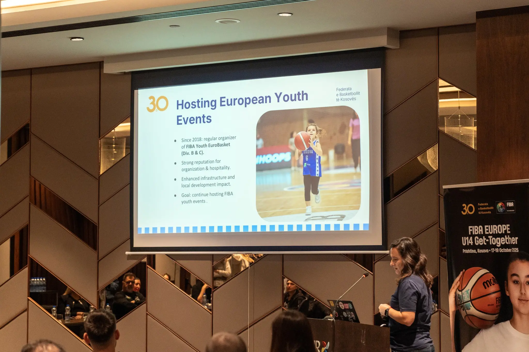 Dushku prezanton Programin Zhvillimor për Gjeneratat e Reja të FBK-së në FIBA Europe U14 Get-Together